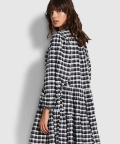 Top 10 🤩 Seafolly Ladies Gingham Tier 👗 Dress Black 🧨 -Seafolly Sales Shop 54636 DR Black 4