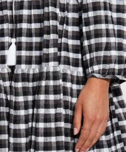 Top 10 🤩 Seafolly Ladies Gingham Tier 👗 Dress Black 🧨 -Seafolly Sales Shop 54636 DR Black 5