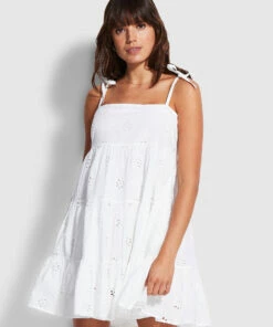Best reviews of ✔️ Seafolly Ladies Embroidery Tier 👗 Dress White ❤️