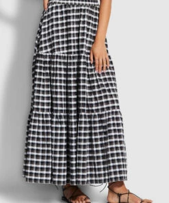 Wholesale π Seafolly Ladies Gingham Tiered Skirt Black π₯ 10 Wholesale π Seafolly Ladies Gingham Tiered Skirt Black π₯ -Seafolly Sales Shop 54661 SK Black 4