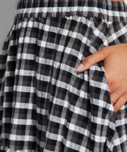 Wholesale π Seafolly Ladies Gingham Tiered Skirt Black π₯ 12 Wholesale π Seafolly Ladies Gingham Tiered Skirt Black π₯ -Seafolly Sales Shop 54661 SK Black 6
