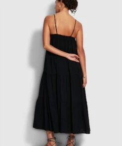Flash Sale 🤩 Seafolly Ladies Weekend Tier 👗 Dress Black 😀 -Seafolly Sales Shop 54663 DR Black 4