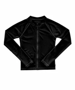 Buy 🎉 Seafolly Kids ☀️ Summer Essentials L/S Zip Front Rash Vest Black 🌟
