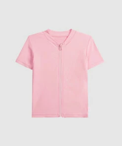 Best reviews of 🧨 Seafolly Girls Sweet ☀️ Summer S/S Zip Front Rashie Sweet pink ❤️