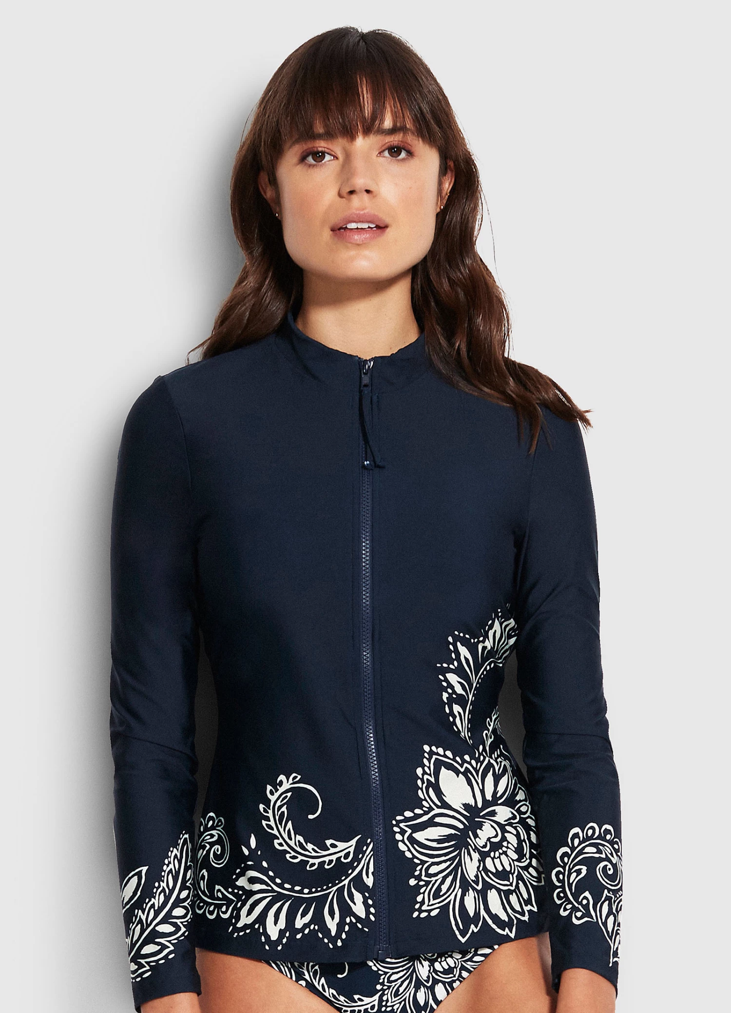 Budget β Seafolly Ladies Folklore Long Sleeve Sunvest True navy π₯ 3 Budget β Seafolly Ladies Folklore Long Sleeve Sunvest True navy π₯ - Image 3