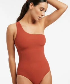 New 🌟 Jetset One Shoulder One Piece Russet 🤩