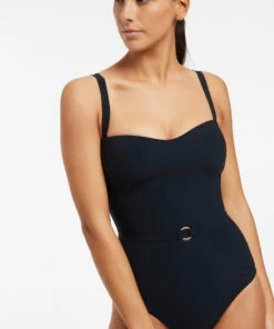 Budget ❤️ Jetset Square Neck Infinity One Piece Deep navy 🔔 -Seafolly Sales Shop J10773 DP2520NVY 3