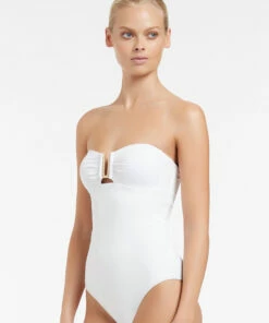 Outlet 🔔 Jetset Bandeau One Piece White 🔥 -Seafolly Sales Shop J10789 WHT 3