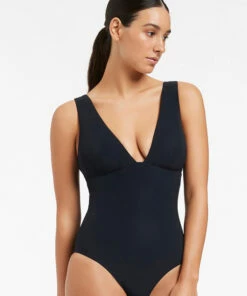 Outlet 🎉 Jetset Plunge One Piece Deep navy 🤩 -Seafolly Sales Shop J10799 DP2520NVY 3