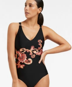 Outlet 👍 Jets Silk Road D/DD Trim One Piece Black 🧨