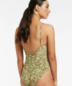 Deals 🧨 Jets Majorelle Tank One Piece Citron ❤️ -Seafolly Sales Shop J10873 Citron 4