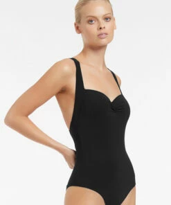 Deals ⭐ JETSET Gathered Front Infinity One Piece Black 😀