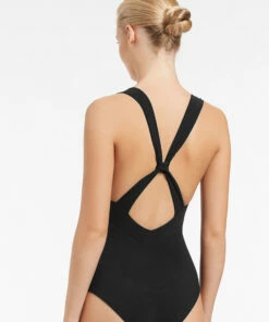 Deals ⭐ JETSET Gathered Front Infinity One Piece Black 😀 -Seafolly Sales Shop J10882 Black 3