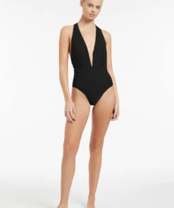 Hot Sale β€οΈ JETSET Plunge Loop Back One Piece Black π₯ 7 Hot Sale β€οΈ JETSET Plunge Loop Back One Piece Black π₯ -Seafolly Sales Shop J10891 Black 2