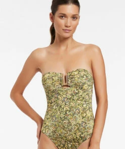 Wholesale 💯 Jets Majorelle Bandeau One Piece Citron 🔥