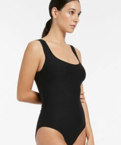 Hot Sale 👏 Jets Rio Scoop Neck C-D One Piece Black 👍 -Seafolly Sales Shop J10902C D BLK 3
