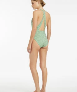 Cheap 🛒 Jets Ipanema Plunge Loop Back One Piece Palm 😍 -Seafolly Sales Shop J10906 Palm 4