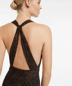 Discount ✨ Jets Pantera Plunge Loop Back One Piece Chocolate 👍