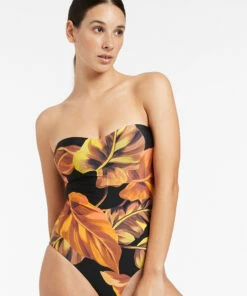 Best deal ✔️ Jets Palmas Bandeau One Piece Black 🤩