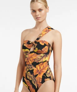 Best reviews of ⌛ Jets Palmas Gather One Shoulder One Piece Black 😍 -Seafolly Sales Shop J10926 Black 3