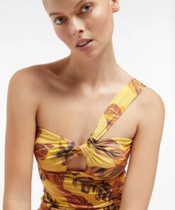 Buy 😀 Jets Palmas Gather One Shoulder One Piece Citrus 🎁