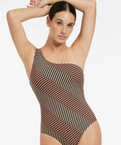 Buy 🤩 Jets Raya One Shoulder One Piece Tobacco 🛒