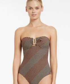 Best Sale ❤️ Jets Raya Bandeau One Piece Tobacco ⭐ 7 Best Sale ❤️ Jets Raya Bandeau One Piece Tobacco ⭐ -Seafolly Sales Shop J10930 TOBACCO 3