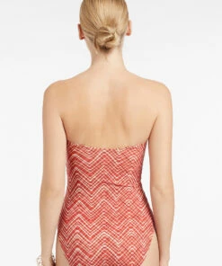 Best Pirce ❤️ Jets Bonita Bandeau One Piece Maple 💯 -Seafolly Sales Shop J10932 Maple 4