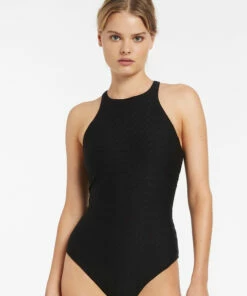 Brand new ⌛ Jets Rio High Neck One Piece Black 💯 -Seafolly Sales Shop J10935 BLK 3