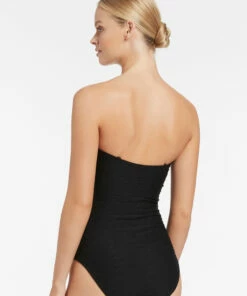 Promo 🔔 Jets Rio Bandeau One Piece Black 😀 -Seafolly Sales Shop J10937 BLK 5