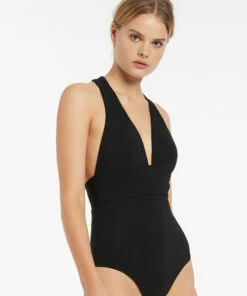 Best reviews of 🔔 Jetset Plunge Tie Back One Piece Black 👍 -Seafolly Sales Shop J10939 BLK 4