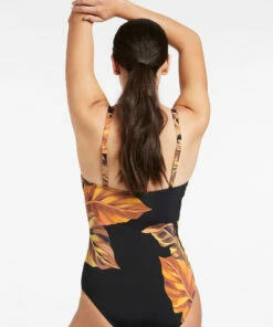 Wholesale ✔️ Jets Palmas D-DD Trim One Piece Black 🌟 -Seafolly Sales Shop J10941D DD BLK 4