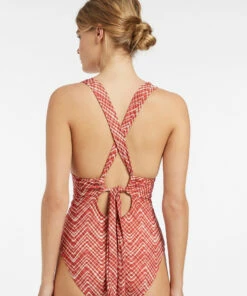 Promo 🤩 Jets Bonita Plunge Tieback One Piece Maple ⭐ -Seafolly Sales Shop J10944 Maple 4