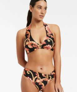 Brand new 😀 Jets Silk Road Trim Mid 👙 Bikini Bottom Black 👍