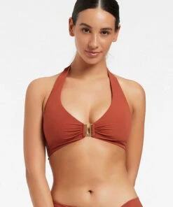 Discount ⭐ Jetset D/DD Halter Top Russet 🔔