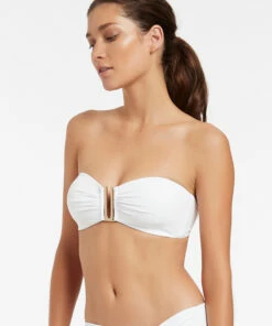 Cheap 😀 Jetset Bandeau Top White ❤️ -Seafolly Sales Shop J40256 WHT 3