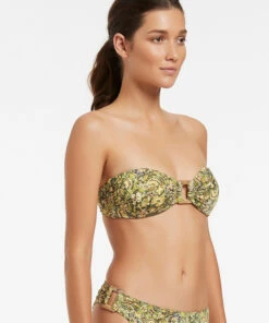 Outlet 🛒 Jets Majorelle Trim Bandeau 👙 Bikini Citron 🧨 -Seafolly Sales Shop J40311 Citron 4