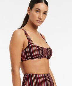 Cheapest 👏 Jets Bedouin Stripe C/D Underwire 👙 Bikini Top Black 🔔 7 Cheapest 👏 Jets Bedouin Stripe C/D Underwire 👙 Bikini Top Black 🔔 -Seafolly Sales Shop J40317C D BLK 3