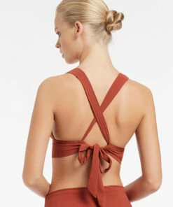 Promo 😀 Jetset Soft Tri Top Russet ⭐ -Seafolly Sales Shop J40322 Russet 4