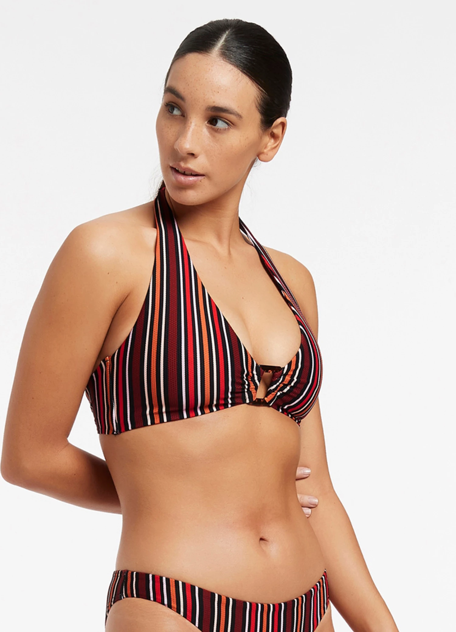 Budget ⭐ Jets Bedouin Stripe D/DD Halter 👙 Bikini Top Black 👏 3 Budget ⭐ Jets Bedouin Stripe D/DD Halter 👙 Bikini Top Black 👏 - Image 3