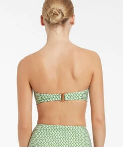 Budget 🔥 Jets Ipanema Bandeau Top Palm 🧨 -Seafolly Sales Shop J40339 Palm 3