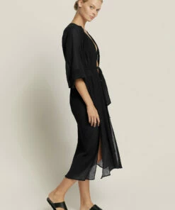 Budget 🧨 Jetset Longline Shirt 👗 Dress Black 🤩 -Seafolly Sales Shop J60771 BLK 5