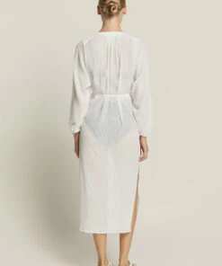 Cheap 🔥 Jetset Longline Shirt 👗 Dress White 😍 -Seafolly Sales Shop J60771 WHT 5