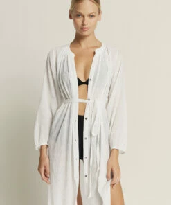 Cheap 🔥 Jetset Longline Shirt 👗 Dress White 😍 -Seafolly Sales Shop J60771 WHT 6