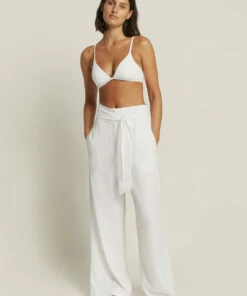 Outlet 🎉 Jetset High Waist Pant White 🧨 -Seafolly Sales Shop J60783 WHT 4