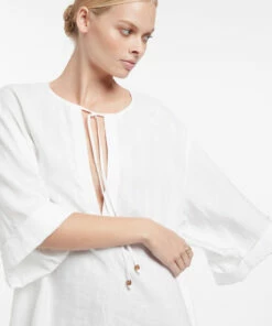 Best deal 🔔 JETSET Wide Sleeve Kaftan White 💯