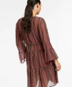 New 🎁 Jets Bedouin Stripe Tiered Cover Up 👗 Dress Black 🤩 -Seafolly Sales Shop J60830 Black 5