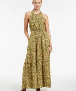 Promo ❤️ Jets Majorelle Tie Back Maxi 👗 Dress Olive ⭐ -Seafolly Sales Shop J60838 Olive 3