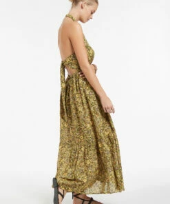 Promo ❤️ Jets Majorelle Tie Back Maxi 👗 Dress Olive ⭐ -Seafolly Sales Shop J60838 Olive 4