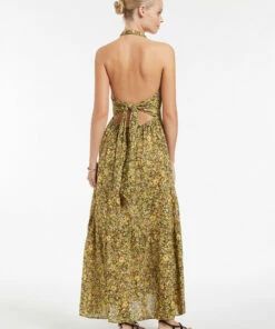 Promo ❤️ Jets Majorelle Tie Back Maxi 👗 Dress Olive ⭐ -Seafolly Sales Shop J60838 Olive 5